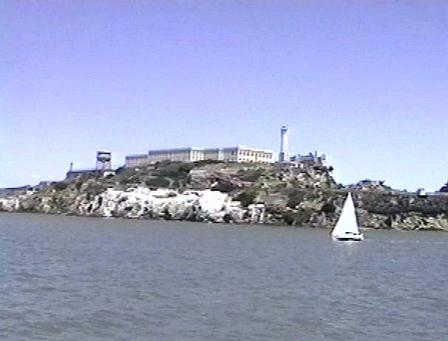 Leaving Alcatraz and looking back