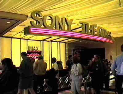 Ticket counter for Sony Theaters.