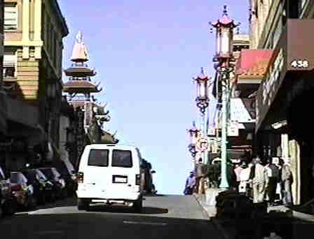 Looking up the street