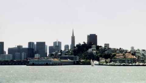 San Francisco from ferry boat