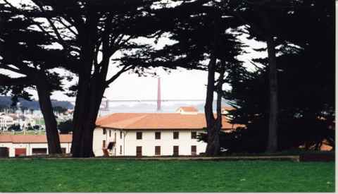 View of Golden Gate Bridge.